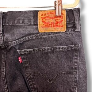 Levi's 505 Men's Relaxed Fit Charcoal Jeans. Size 36X30
